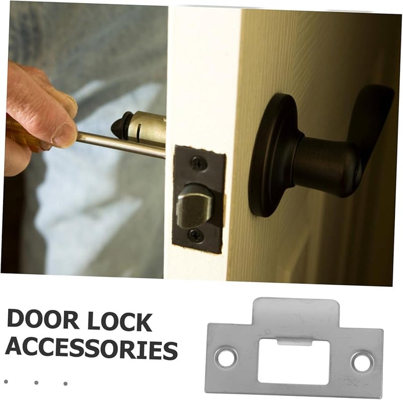 Jojofuny 4 قطع أغطية براغي المزلاج من الفولاذ المقاوم للصدأ تعزيز أمان الباب الأمامي المحسن - Image 3